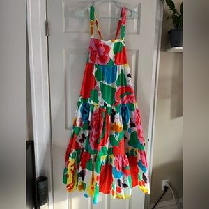 Gorgeous J Crew Ratti Jardín floral print apron tiered dress BNWT 8